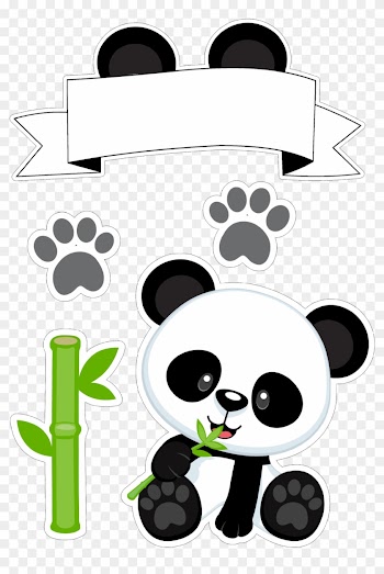 Topo De Bolo - Panda En Foami