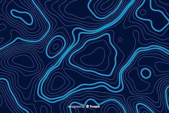 Topographic lines background in dark colors Free Vector