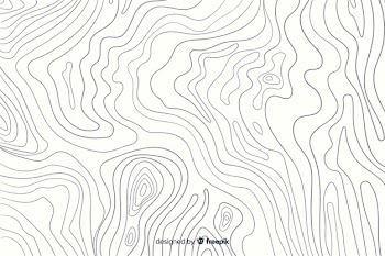Topographic lines with white background Free Vector