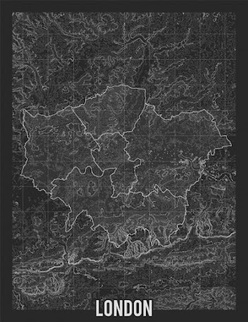 Topographic map of london Free Vector
