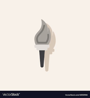 Torch icon symbol fire hot flame power flaming vector image