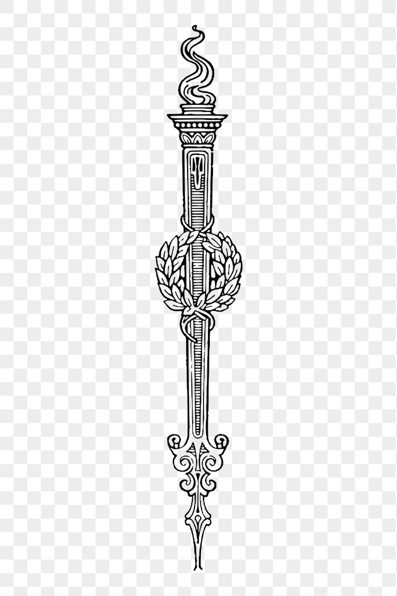Torch ornament png sticker illustration, | Free PNG - rawpixel