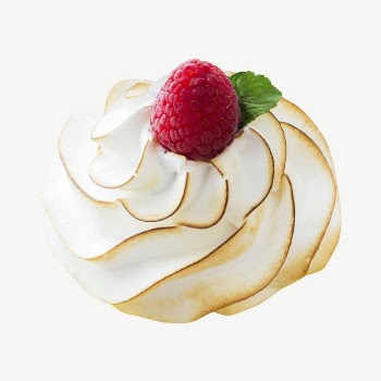 Torched meringue collage element, isolated | Free PSD - rawpixel