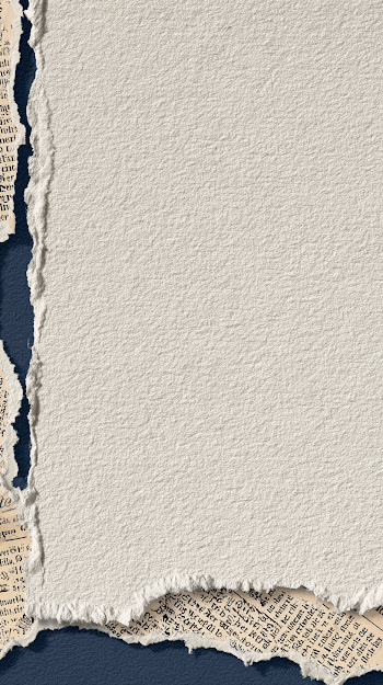 Torn Aged Paper on Vintage Newspaper Background