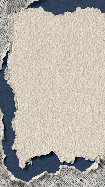 Torn Aged Paper with Vintage Newspaper Background