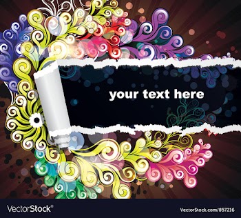 Torn cardboard with abstract background vector image