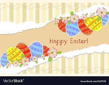 Torn cardboard with eggs vector image