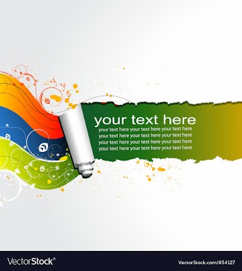 Torn cardboard with rainbow vector image