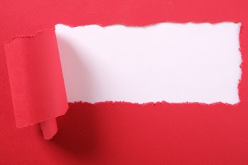 Torn red paper strip ripped edge frame Free Photo