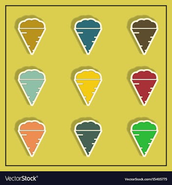 Tornado sticker collection vector image