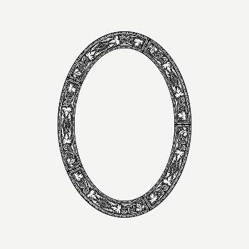 Toroidal frame clipart, vintage illustration | Free PSD Illustration - rawpixel