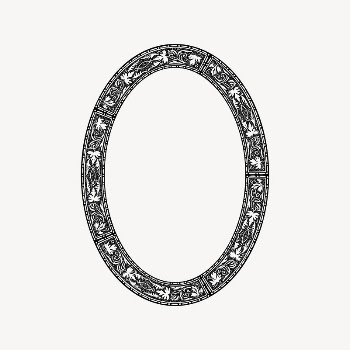 Toroidal frame collage element, drawing | Free Vector Illustration - rawpixel