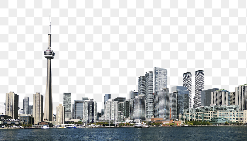 Toronto cityscape png border, office | Free PNG - rawpixel