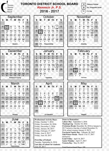Toronto District School Board Alexmuir Junior Public School Calendar Brant Haldimand Norfolk Catholic District School Board - school 