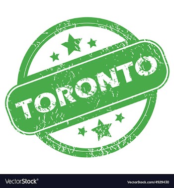 Toronto green stamp vector image