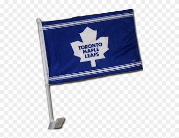 Toronto Maple Leafs Window Mounted Blue Car Flag - Toronto Maple Leafs Car Flag