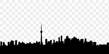Toronto skyline png cityscape silhouette, | Free PNG - rawpixel