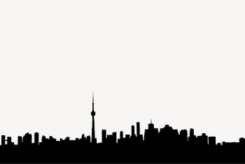 Toronto skyline silhouette border, Canada | Free Photo - rawpixel