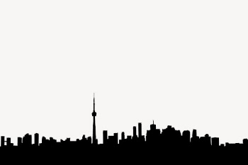 Toronto skyline silhouette border, cityscape | Free PSD - rawpixel