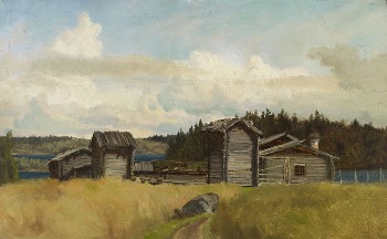 Torppa ulkorakennuksineen, harjoitelma | Free Photo - rawpixel