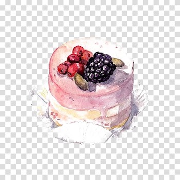 Torte Watercolor painting Drawing, Drawing Cake transparent background PNG clipart