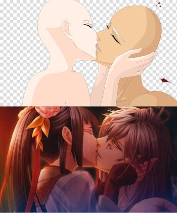 Tortured Kiss, kissing couple anime transparent background PNG clipart