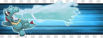 Totodile Banner, Pokemon illustration transparent background PNG clipart