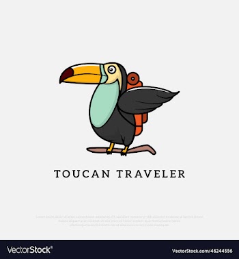 toucan traveler logo design the creative concept