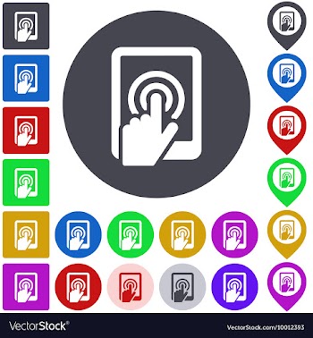 Touch Screen Icon Set vector image