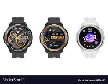 touch screen wristwatch collection realistic