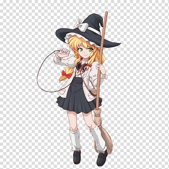 Touhou Project Marisa Kirisame Player character, broom transparent ...
