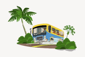 Tour bus clipart, vehicle illustration | Free Vector - rawpixel