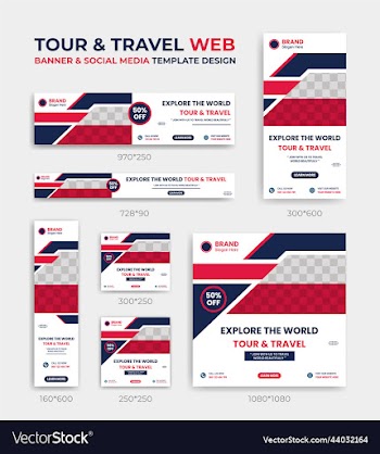 tour travel web banner social media post design