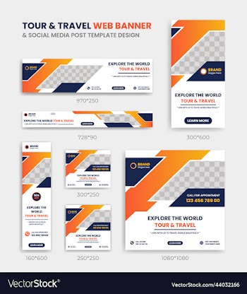 tour travel web banner social media post design
