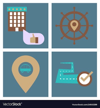 Tourism icon set included icons as tourist guide vector image