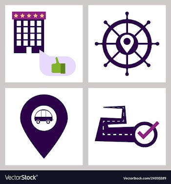 Tourism icon set included icons as tourist guide vector image