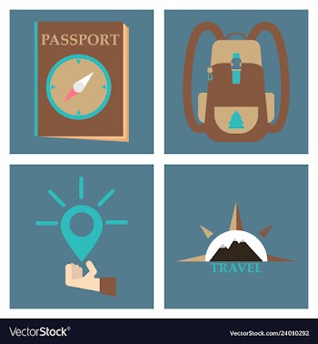 Tourism icon set included icons as tourist guide vector image