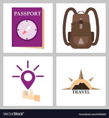 Tourism icon set included icons as tourist guide vector image
