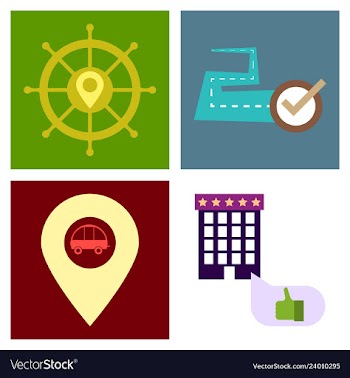 Tourism icon set included icons as tourist guide vector image