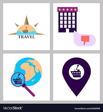 Tourism icon set included icons as tourist guide vector image