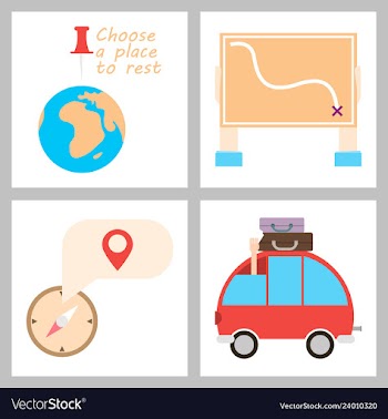 Tourism icon set included icons as tourist guide vector image