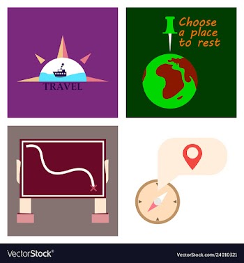 Tourism icon set included icons as tourist guide vector image