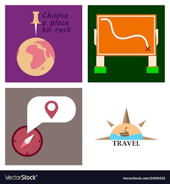 Tourism icon set included icons as tourist guide vector image
