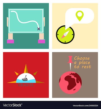 Tourism icon set included icons as tourist guide vector image