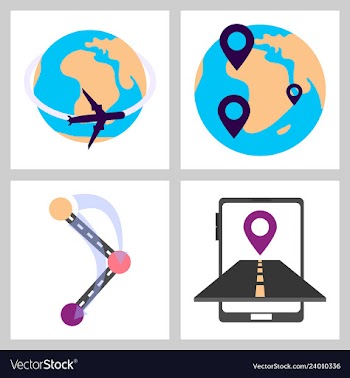 Tourism icon set included icons as tourist guide vector image