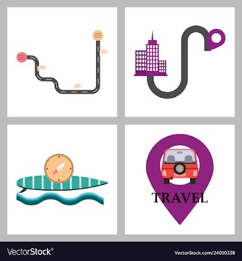 Tourism icon set included icons as tourist guide vector image