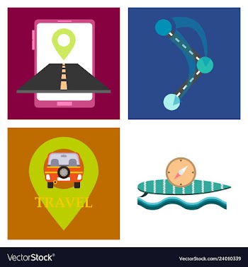 Tourism icon set included icons as tourist guide vector image