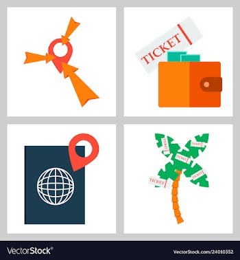 Tourism icon set included icons as tourist guide vector image