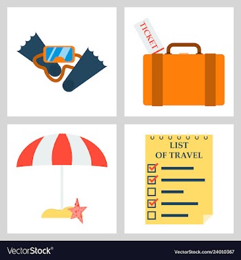 Tourism icon set included icons as tourist guide vector image
