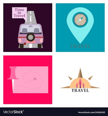 Tourism icon set included icons as tourist guide vector image